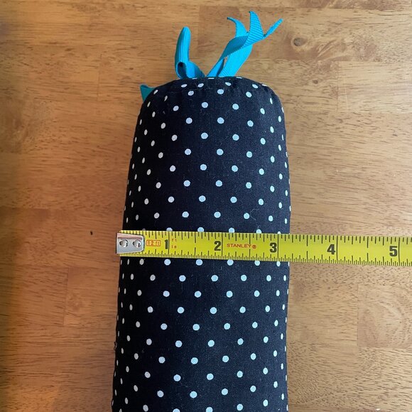 One set black and white polka dot boot shapers with turquoise bow - Picture 4 of 5